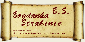 Bogdanka Strahinić vizit kartica